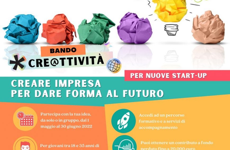 Un aiuto per giovani imprenditori con Cre@ttività